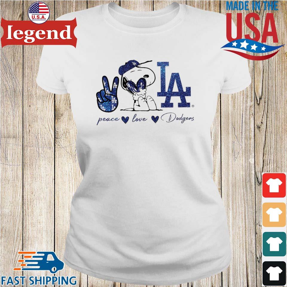 Snoopy Peace Love Los Angeles Dodgers 2023 T-shirt,Sweater, Hoodie