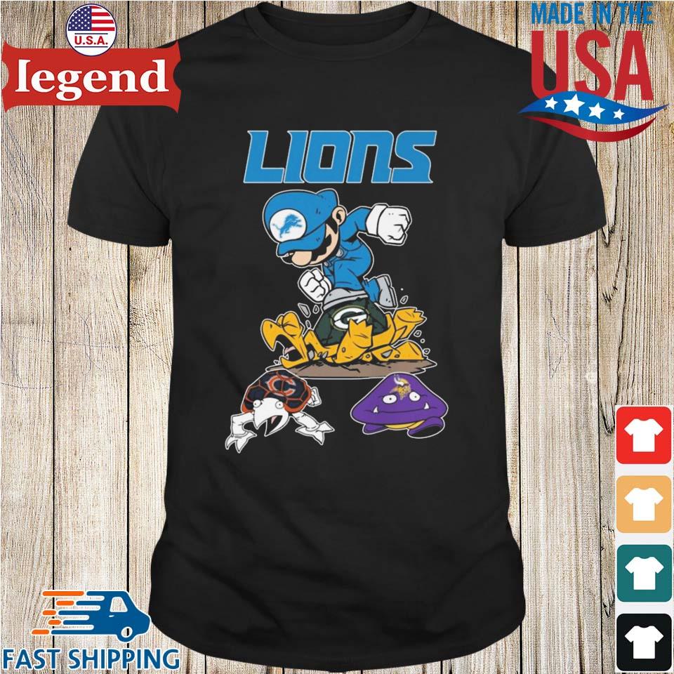 Super Mario Detroit Lions Packers Bears and Vikings Shirt - Limotees