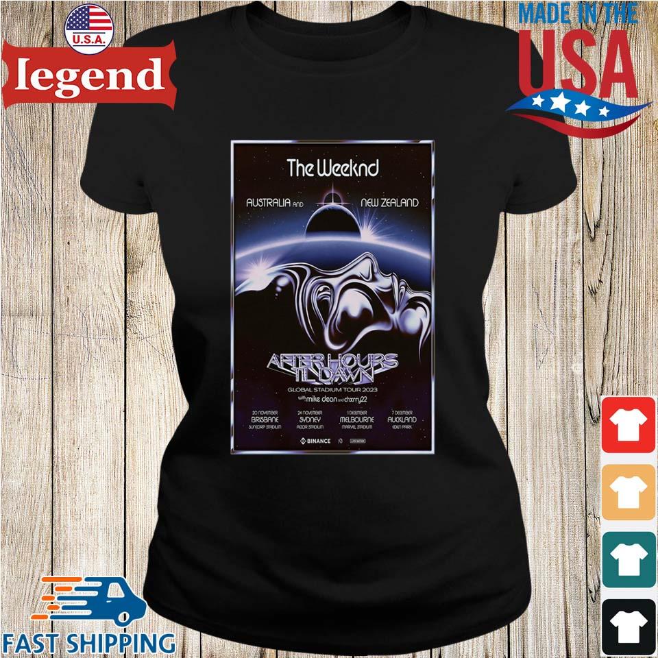The Weeknd The Australia & New Zealand Tour 2023 Poster T-shirt,Sweater,  Hoodie, And Long Sleeved, Ladies, Tank Top