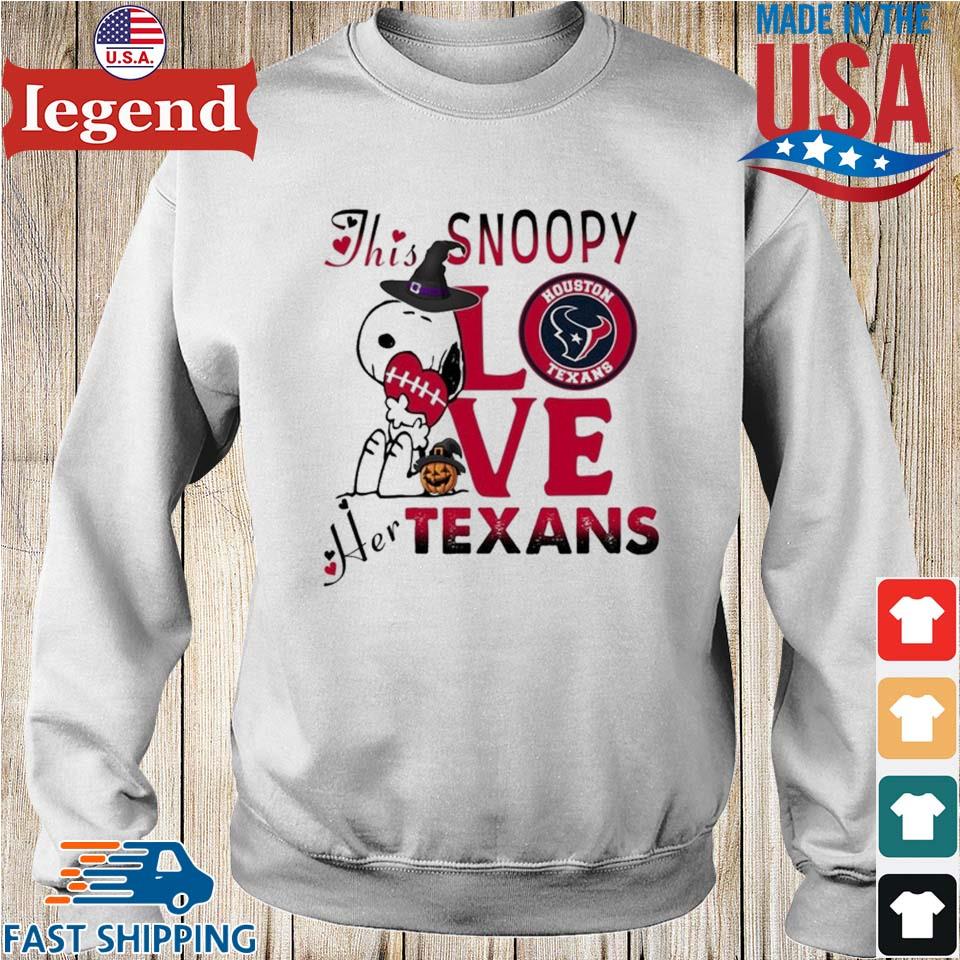 This Snoopy Love Her Houston Texans Halloween 2023 Shirt