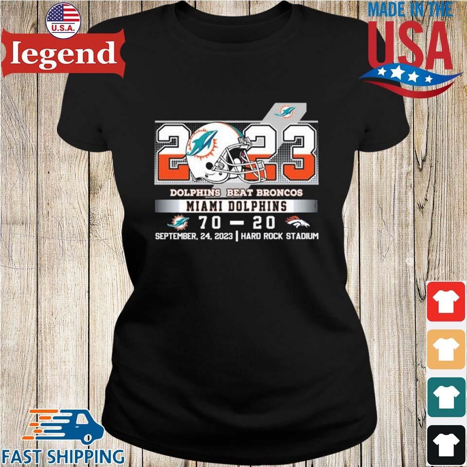 2023 Dolphins Beat Broncos Miami Dolphins 70 – 20 Denver Broncos T-shirt -  Shibtee Clothing