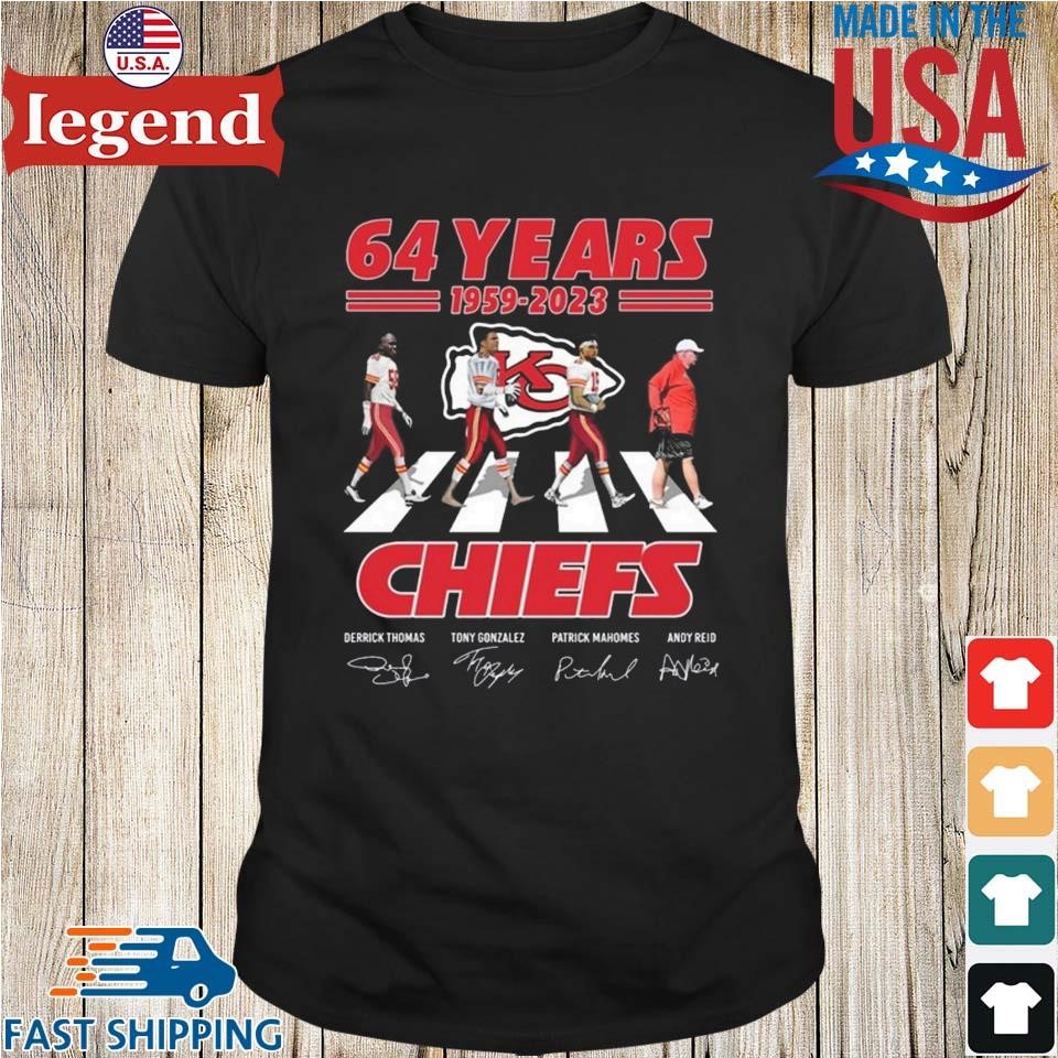 64 years 1959 2023 Kansas city Chiefs thank you for the memories shirt,  hoodie, sweater, long sleeve and tank top