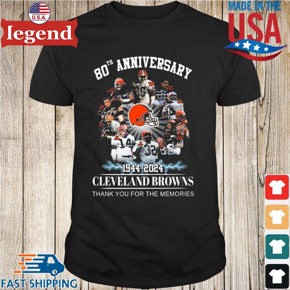 Design 80th anniversary 1944 – 2024 Cleveland browns thank you for