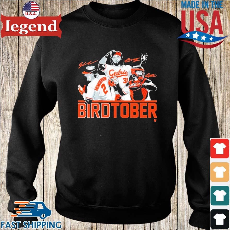 Adley Rutschman, Gunnar Henderson, And Cedric Mullins Birdtober Signatures  T-Shirt, hoodie, sweater, long sleeve and tank top