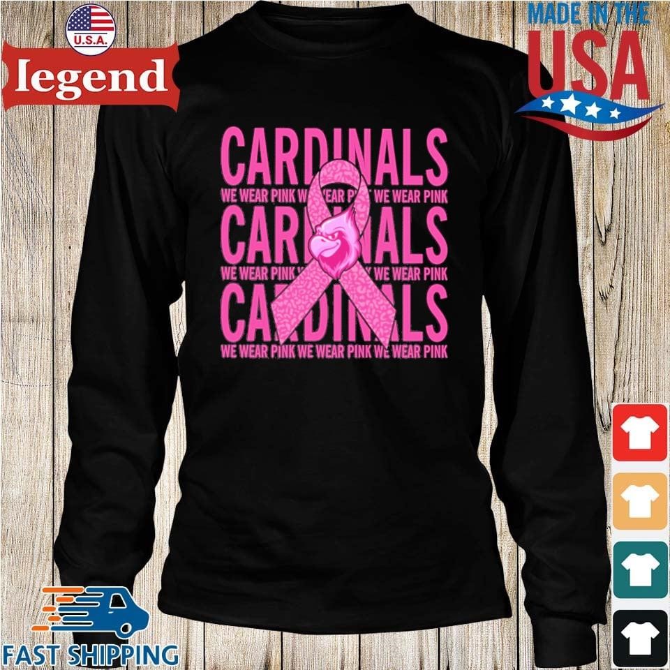 Arizona Cardinals Mascot We Wear Pink Cancer T-shirt,Sweater