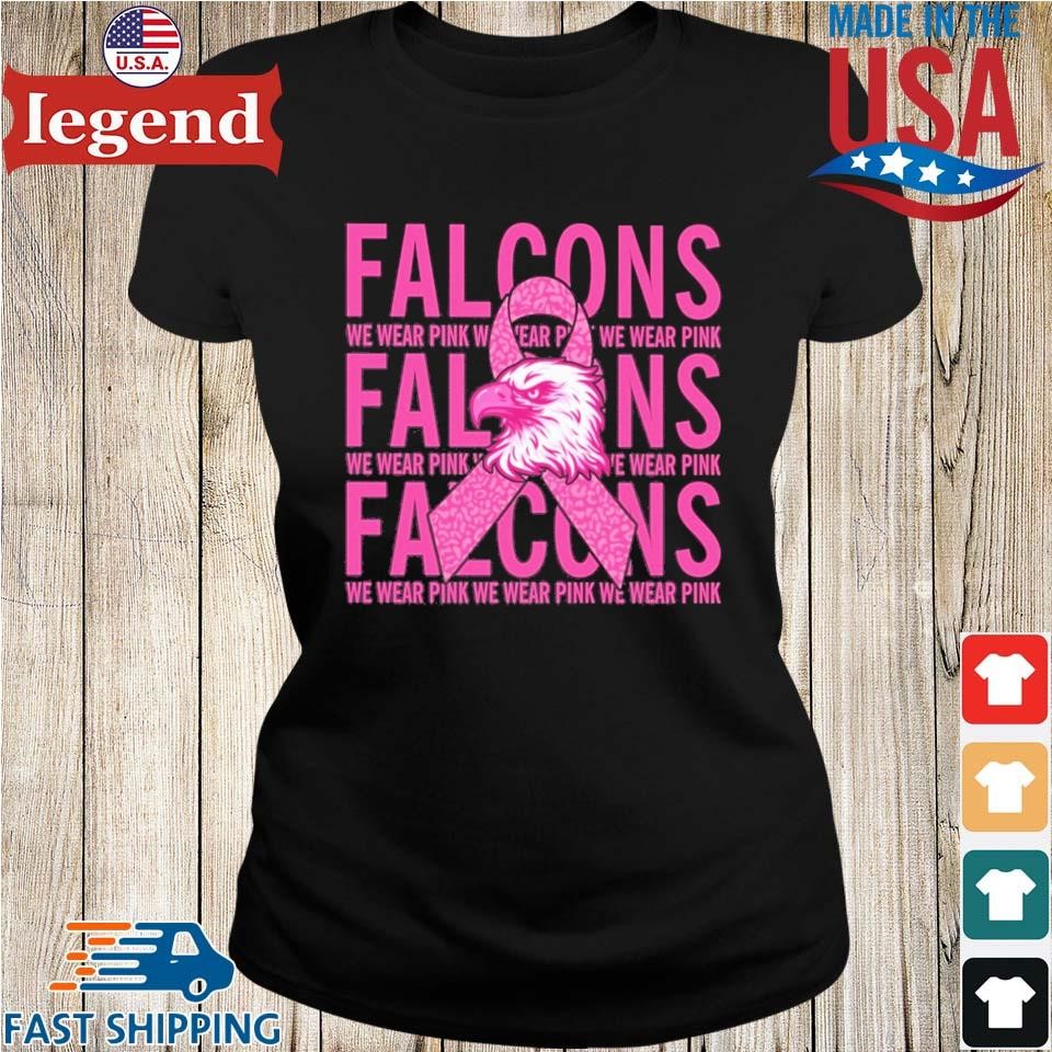 Atlanta Falcon Mascot We Wear Pink Cancer T-shirt,Sweater, Hoodie, And Long  Sleeved, Ladies, Tank Top