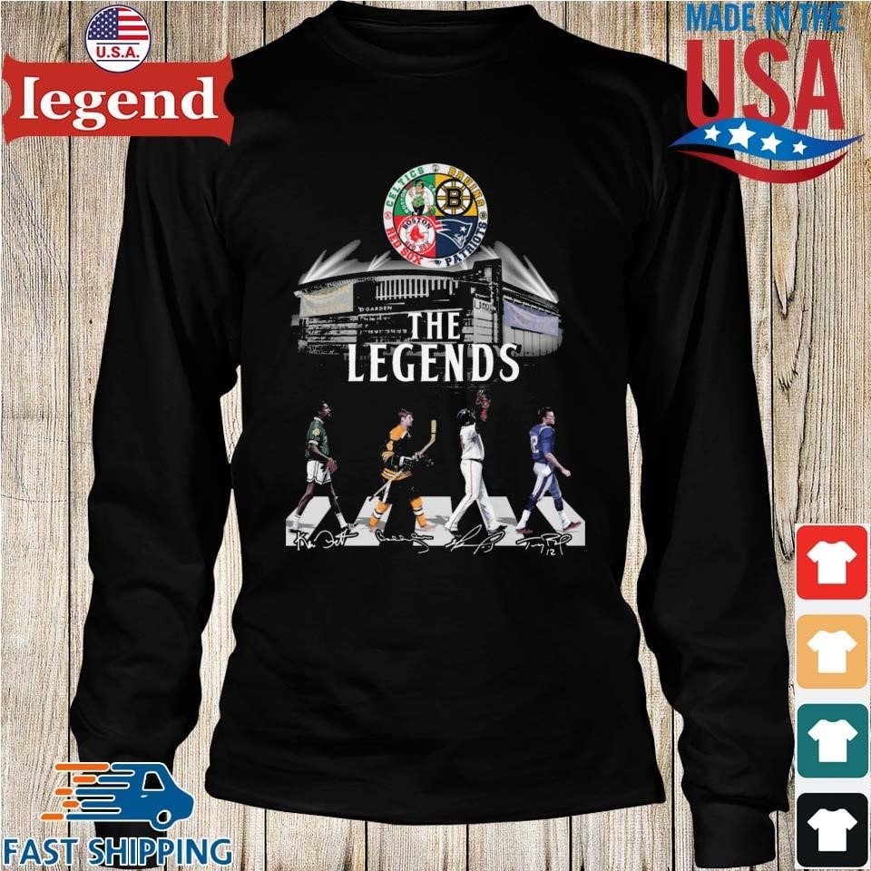 Boston Sport Teams The Legends Abbey Road Signatures T-shirt