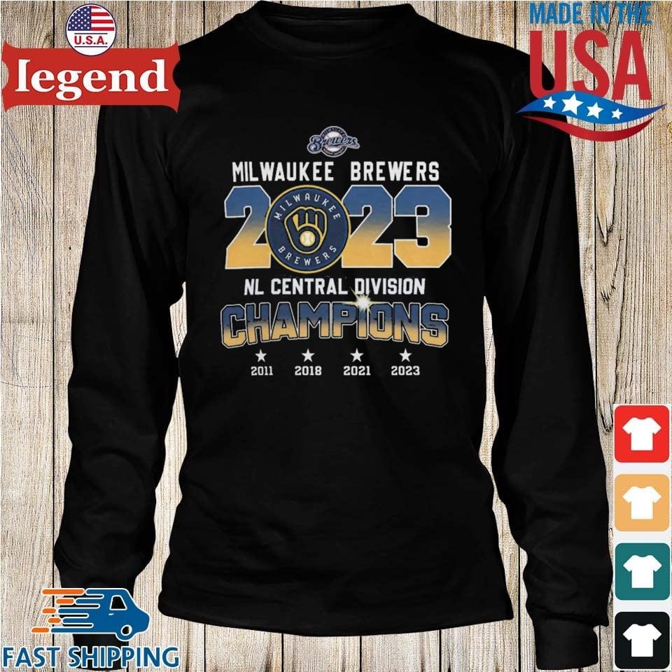 NL Central Divison Champions Milwaukee Brewers 2011 2018 2021 2023 T-Shirt  - ReviewsTees