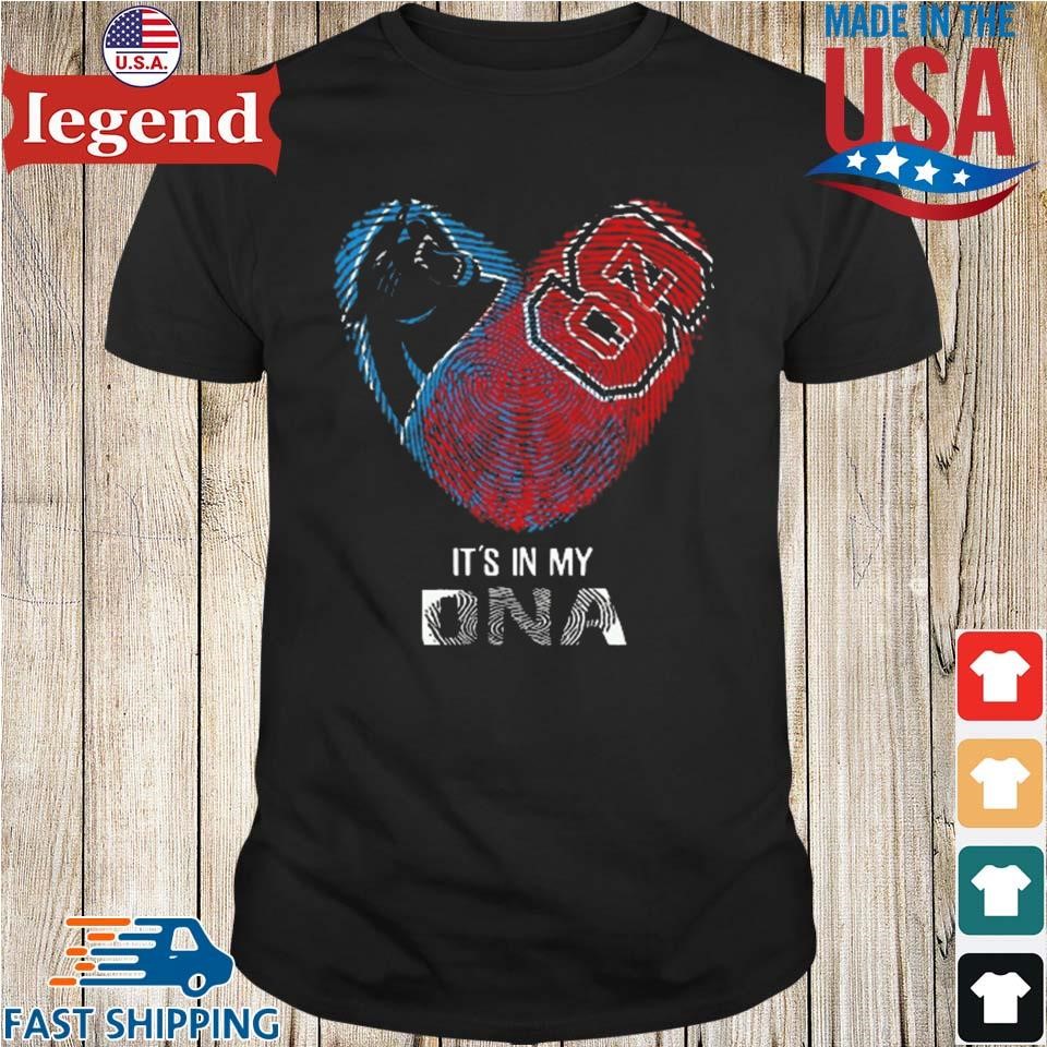 Carolina Panthers And North Carolina State Heart It's In My Dna 2023 T-shirt,Sweater,  Hoodie, And Long Sleeved, Ladies, Tank Top