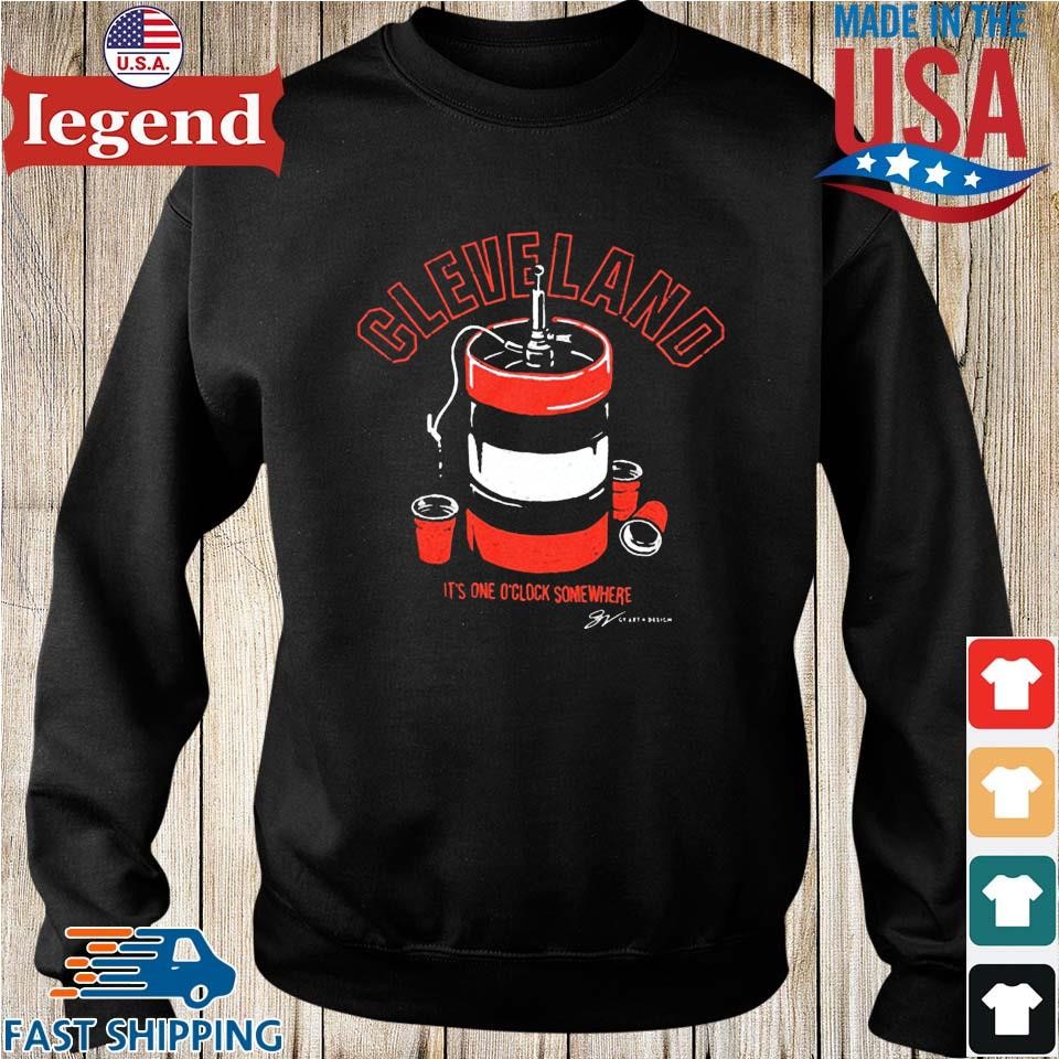 Cleveland Football It's One O'clock Somewhere Crew Sweatshirt