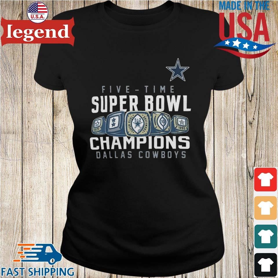 Dallas Cowboys Five Time Super Bowl Champions 2023 T Shirt