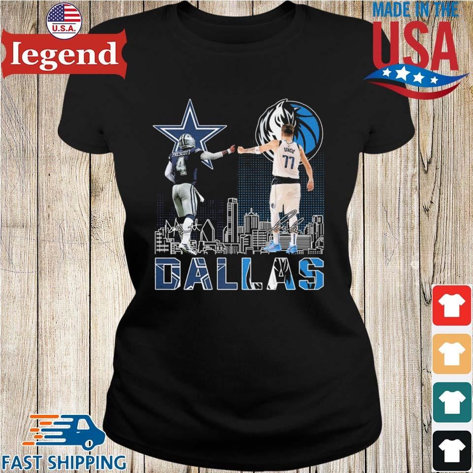 Official dallas Cowboys Prescott And Mavericks Doncic City Champion Shirt,  hoodie, sweater, long sleeve and tank top