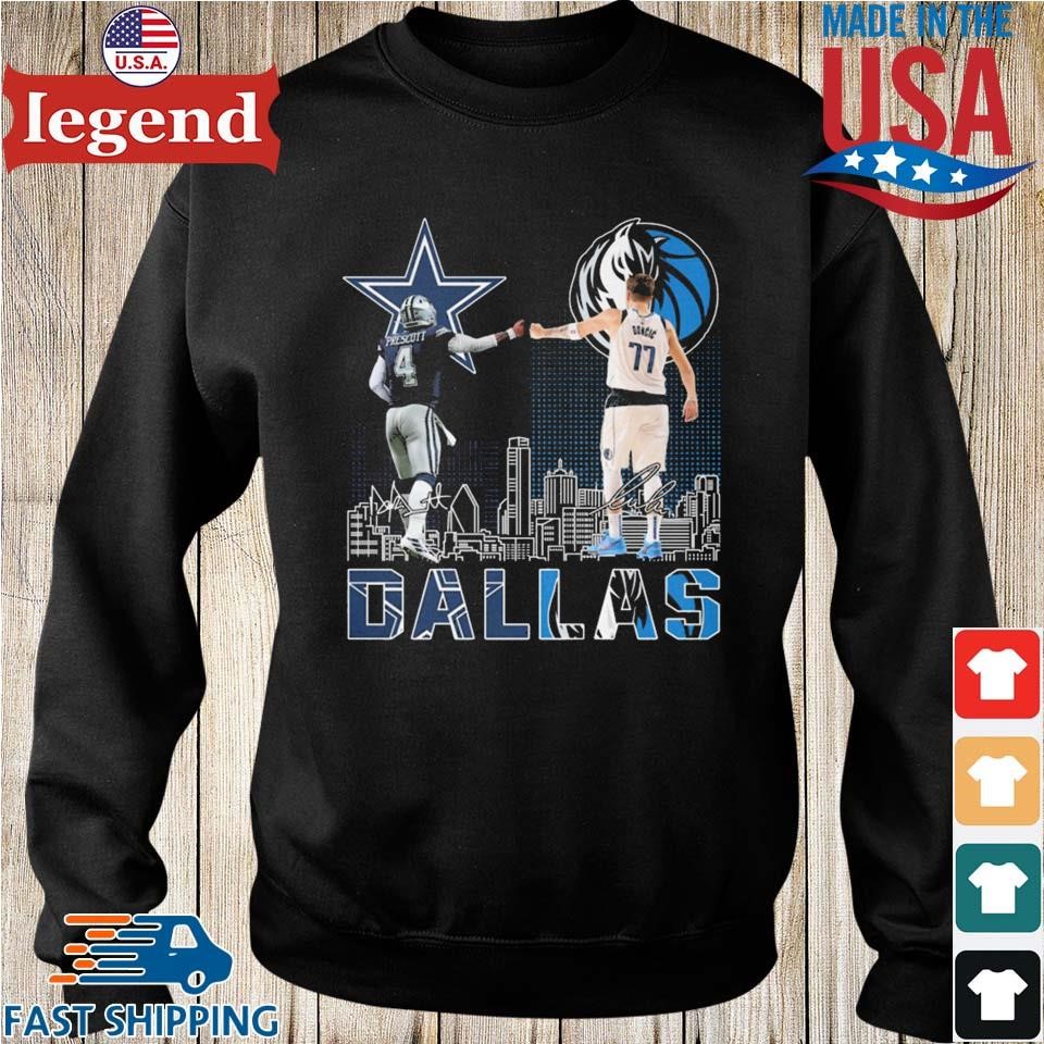 Dallas Cowboys Prescott And Mavericks Doncic City Champion