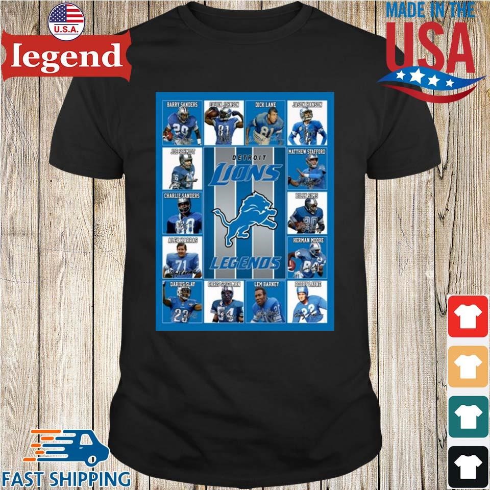 Detroit Lions Legends Signatures 2023 T-shirt,Sweater, Hoodie, And