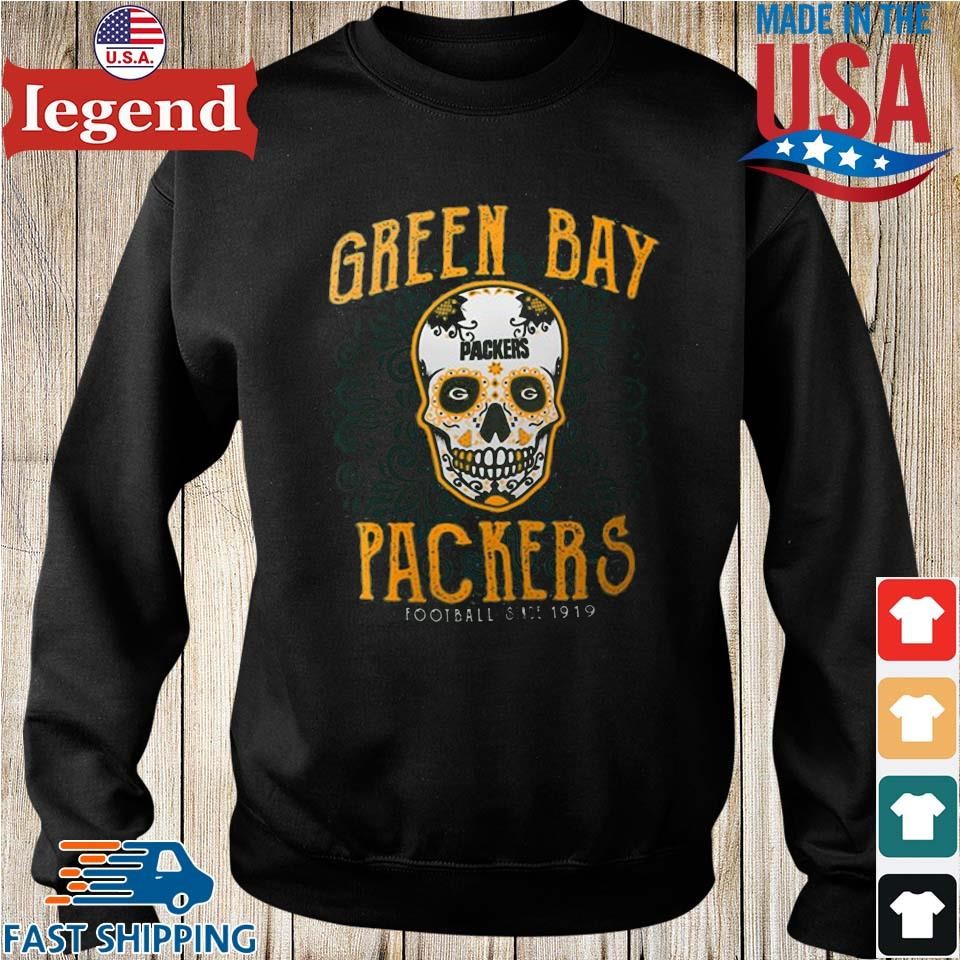 Beach Shirt Green Bay Packers Nlf Fan Sugar Skull 3D Custom Name Hawaiian  Shirt Cheap For Mens Womens - T-shirts Low Price