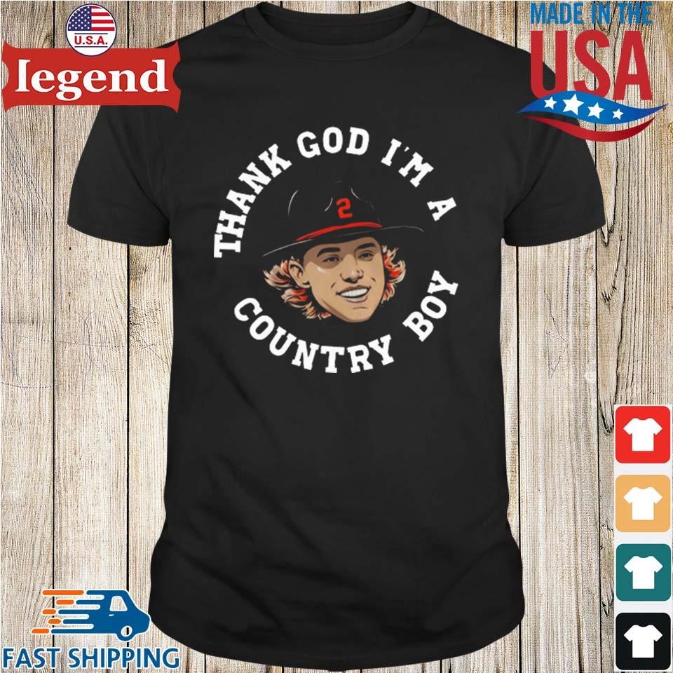 Gunnar Henderson Thank God I'm A Country Boy T-shirt,Sweater, Hoodie, And  Long Sleeved, Ladies, Tank Top
