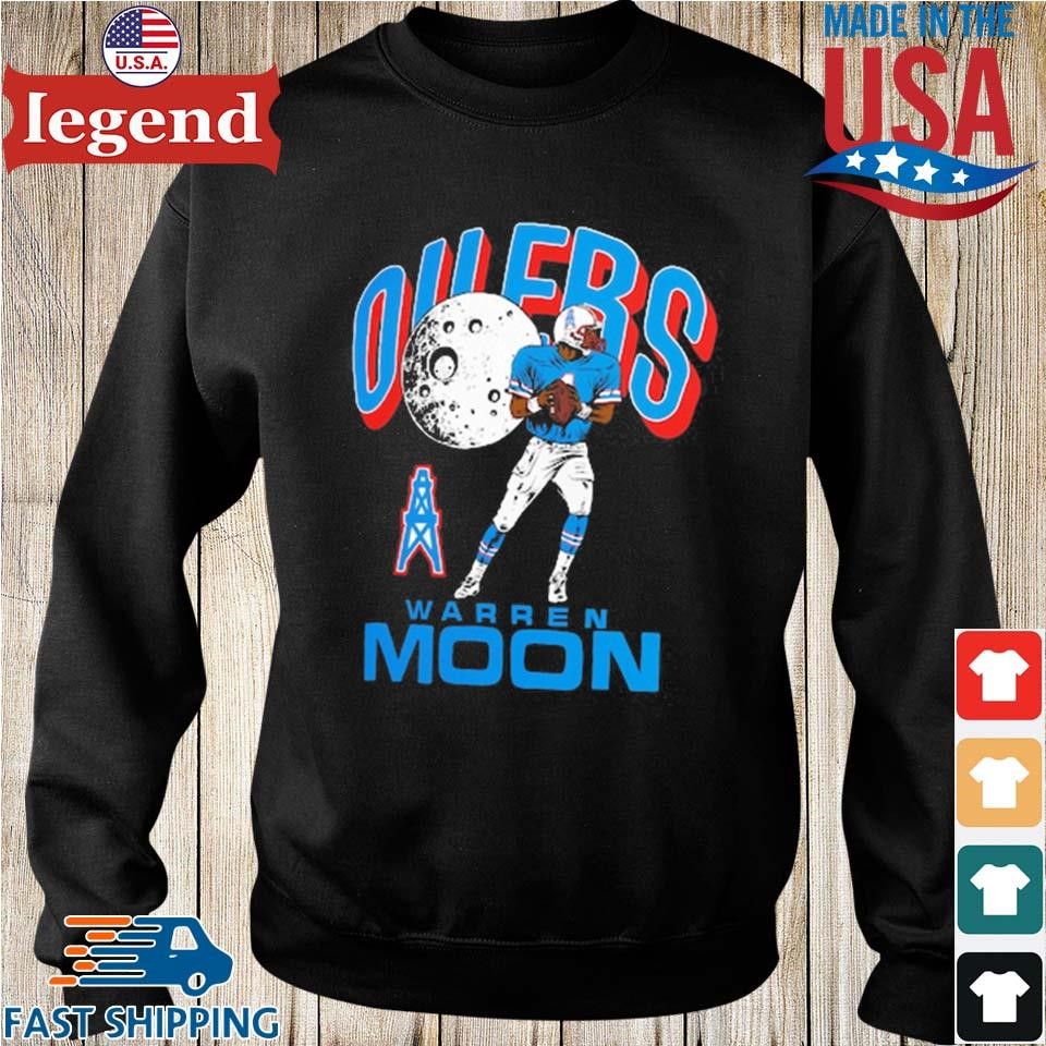 Houston Oilers Warren Moon Homage Retired Player Caricature Tri Blend T  Shirt