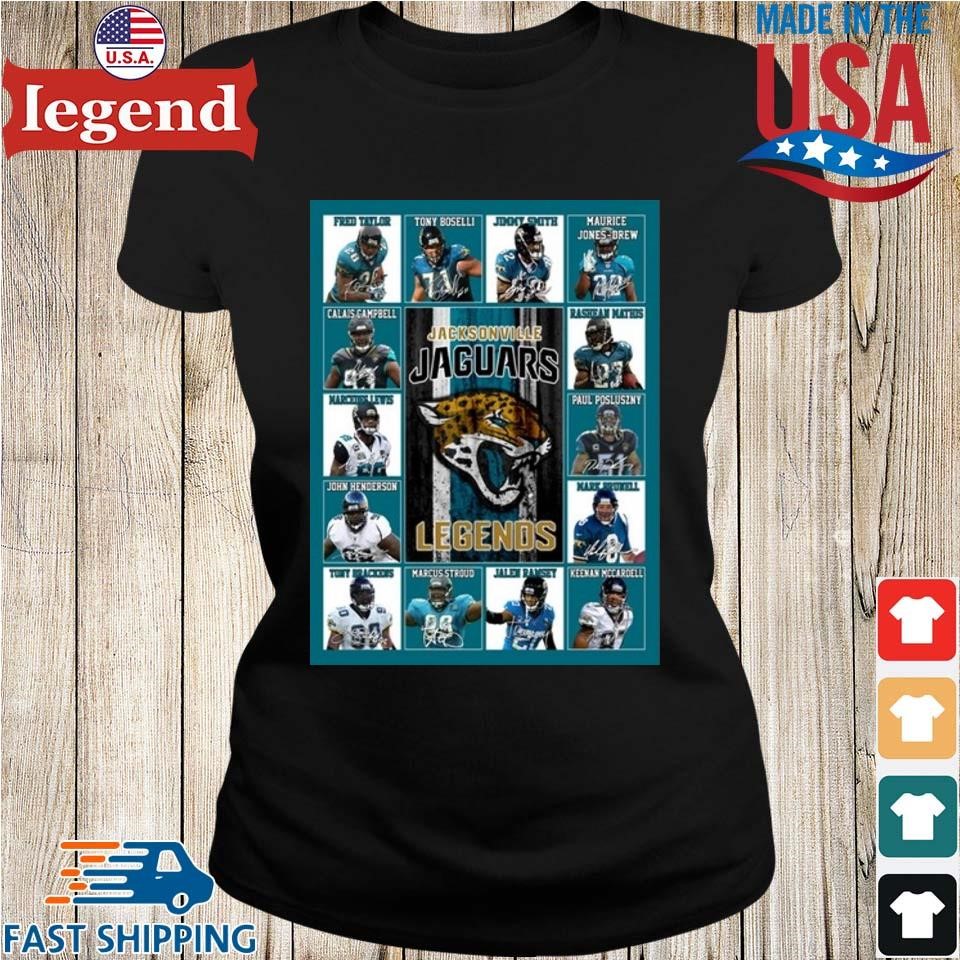 Jacksonville Jaguars Legends Players 2023 Signatures Shirt