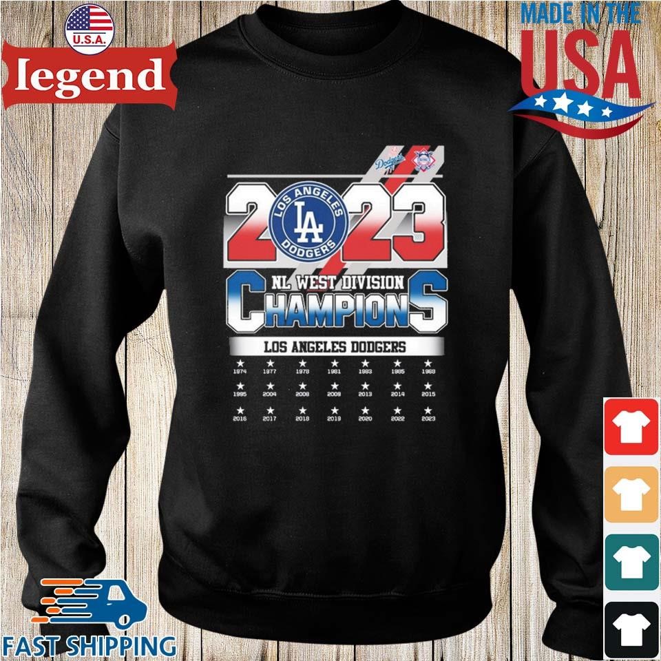 The Los Angeles Dodgers 1974-2023 NL West Division Champions shirt