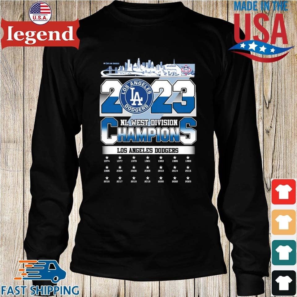 Official Los Angeles Dodgers 2023 Nl Division Champions Skyline Shirts