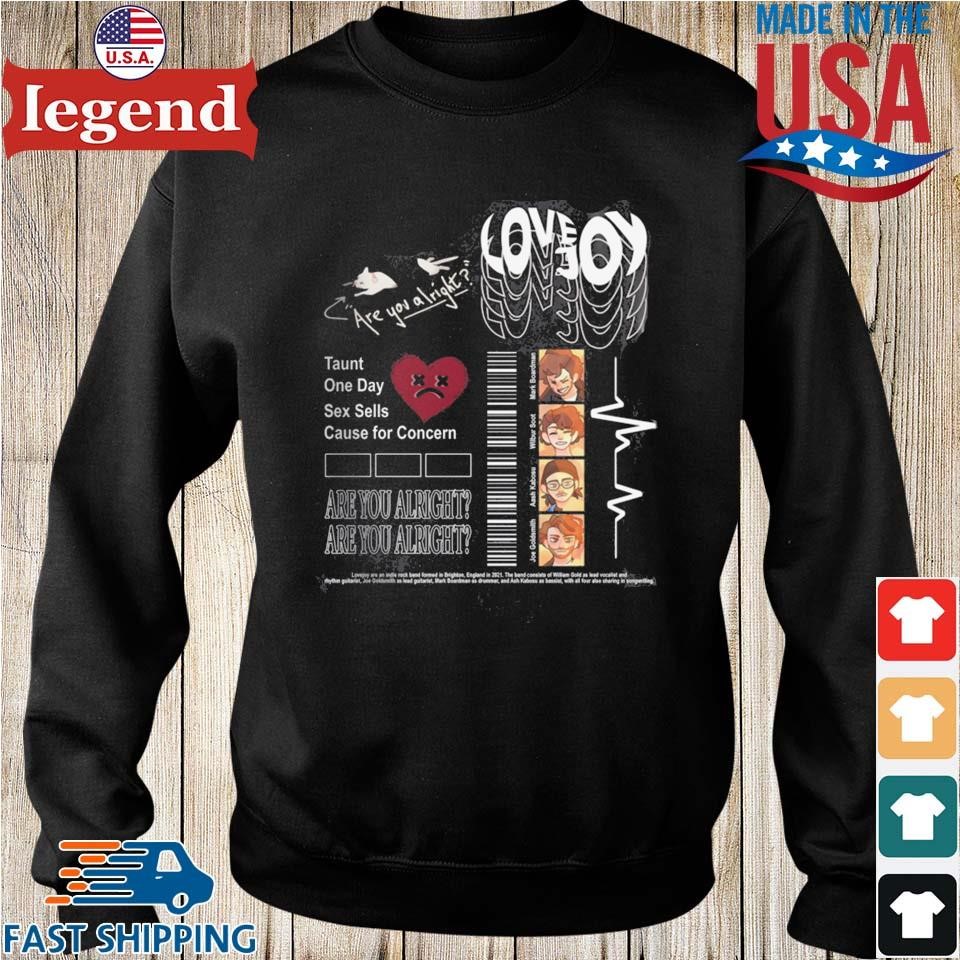 Lovejoy Album Are You Alright Tracklist T-shirt,Sweater, Hoodie, And Long  Sleeved, Ladies, Tank Top