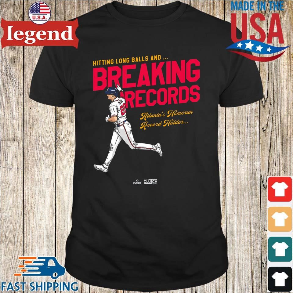 Matt Olson Mlb Hitting Long Balls And Breaking Records Atlanta's Homerun  Record Holder T-shirt,Sweater, Hoodie, And Long Sleeved, Ladies, Tank Top