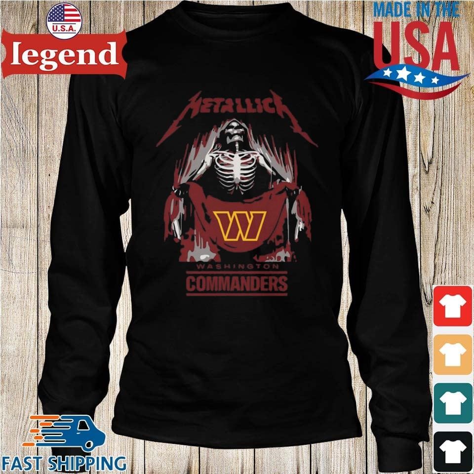 Official metallica Collab Washington Commanders T-Shirt, hoodie