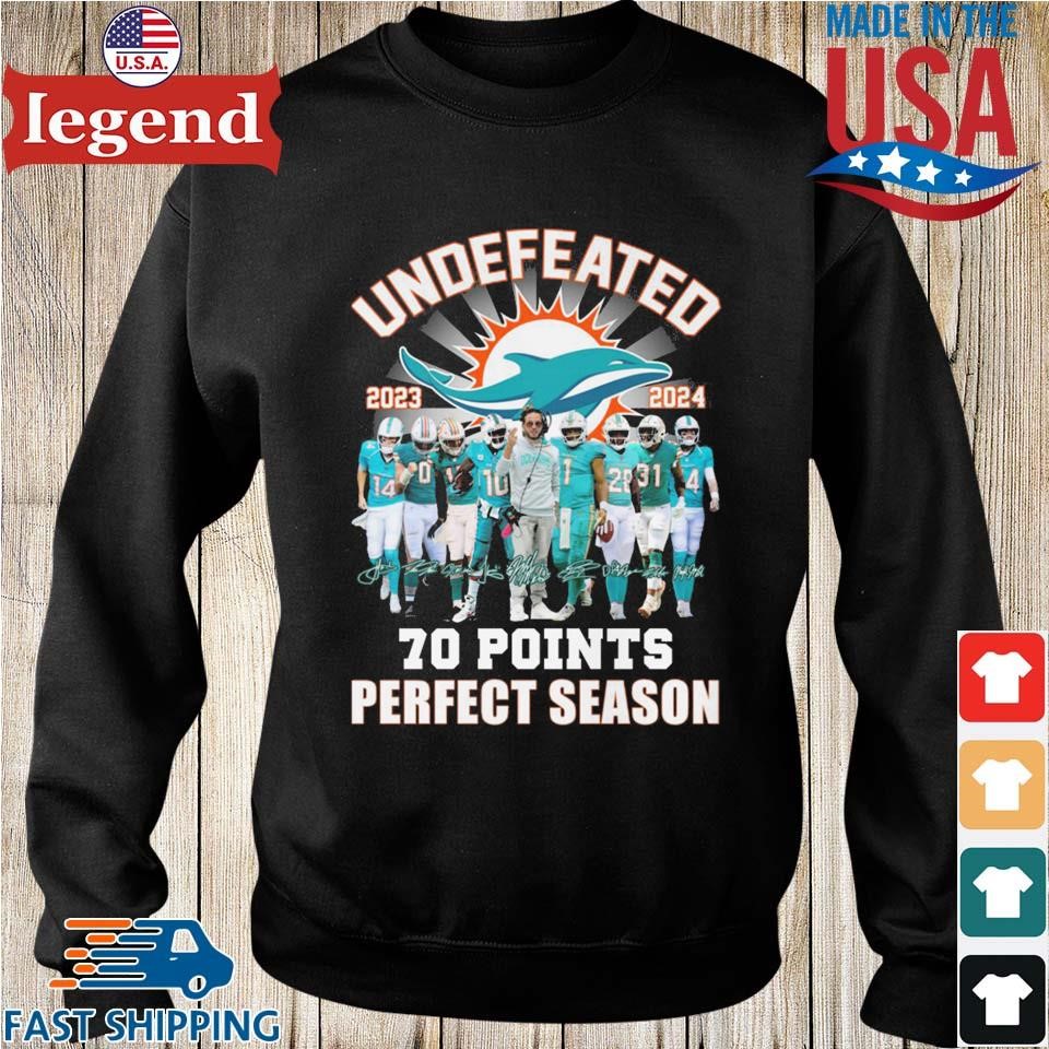 Miami Dolphins Undefeated 2023 2024 70 Points Signatures T Shirt