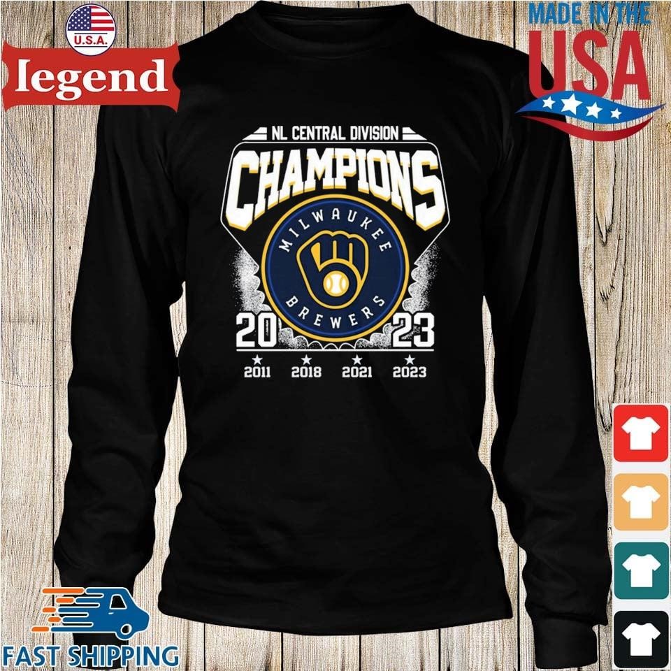 Nl Central Division Champions Milwaukee Brewers 2011 2018 2021 2023 T-shirt,Sweater,  Hoodie, And Long Sleeved, Ladies, Tank Top
