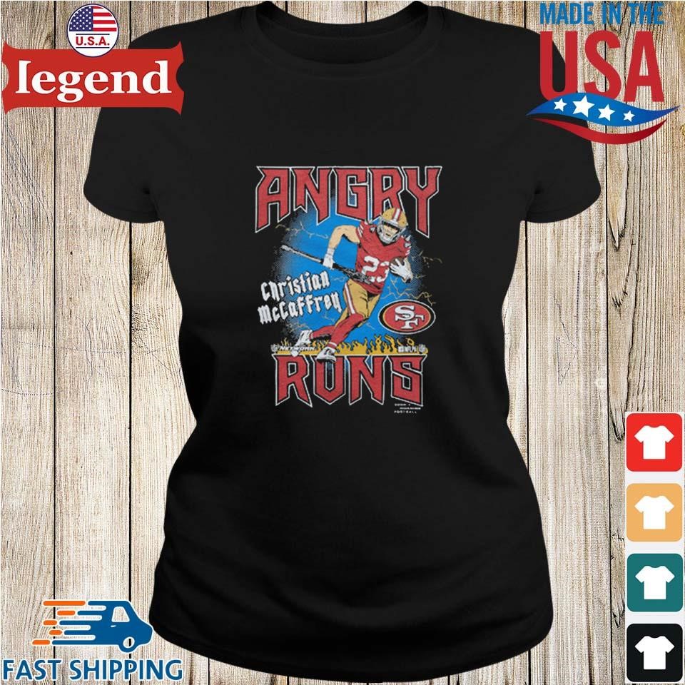 Original Angry Runs San Francisco 49ers Christian McCaffrey T-shirt,Sweater,  Hoodie, And Long Sleeved, Ladies, Tank Top