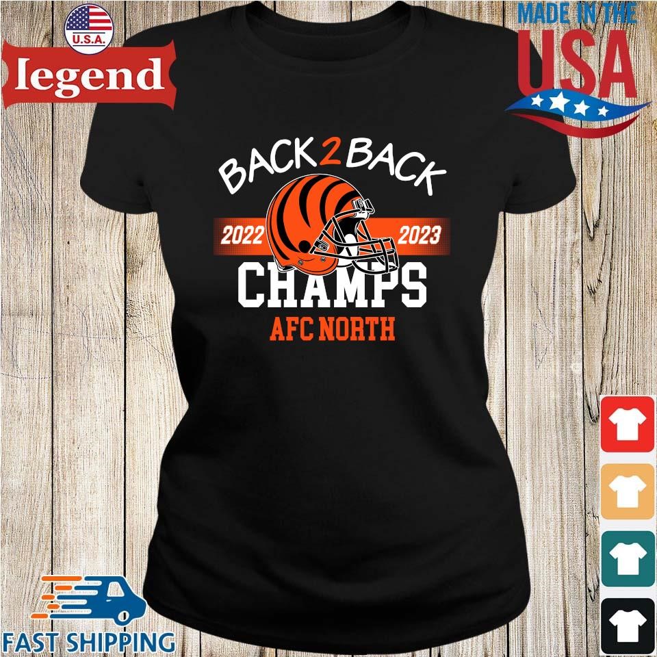 Cincinnati Bengals Back 2 Back Champs 2022 2023 AFC North Champs Helmet T- Shirt, hoodie, sweater, long sleeve and tank top