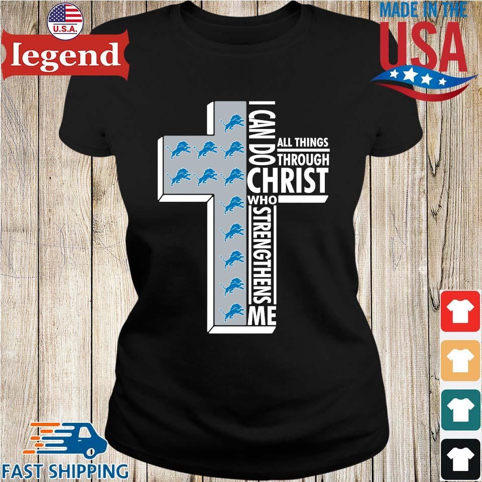 Original Detroit Lions Cross I Can Do All Things Through Christ