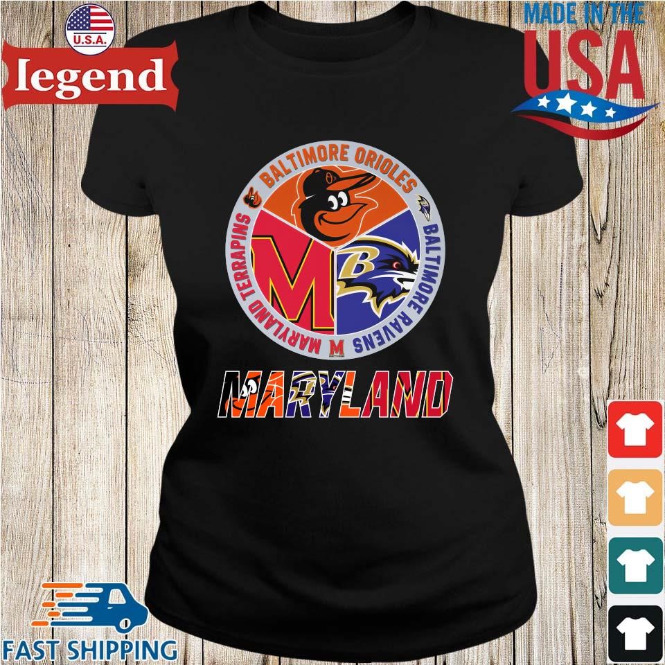 Maryland Baltimore Ravens Orioles And Terrapins T Shirt, hoodie