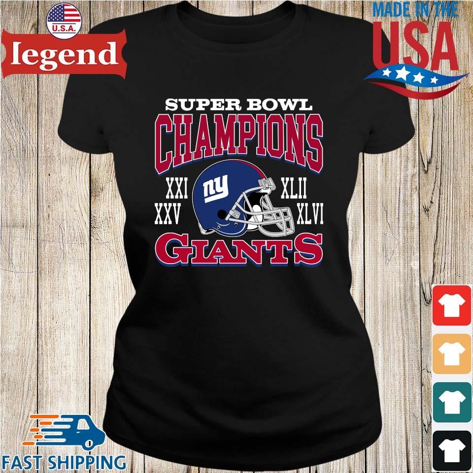 Four Time Super Bowl Champions New York Giants T-Shirt - Cruel Ball