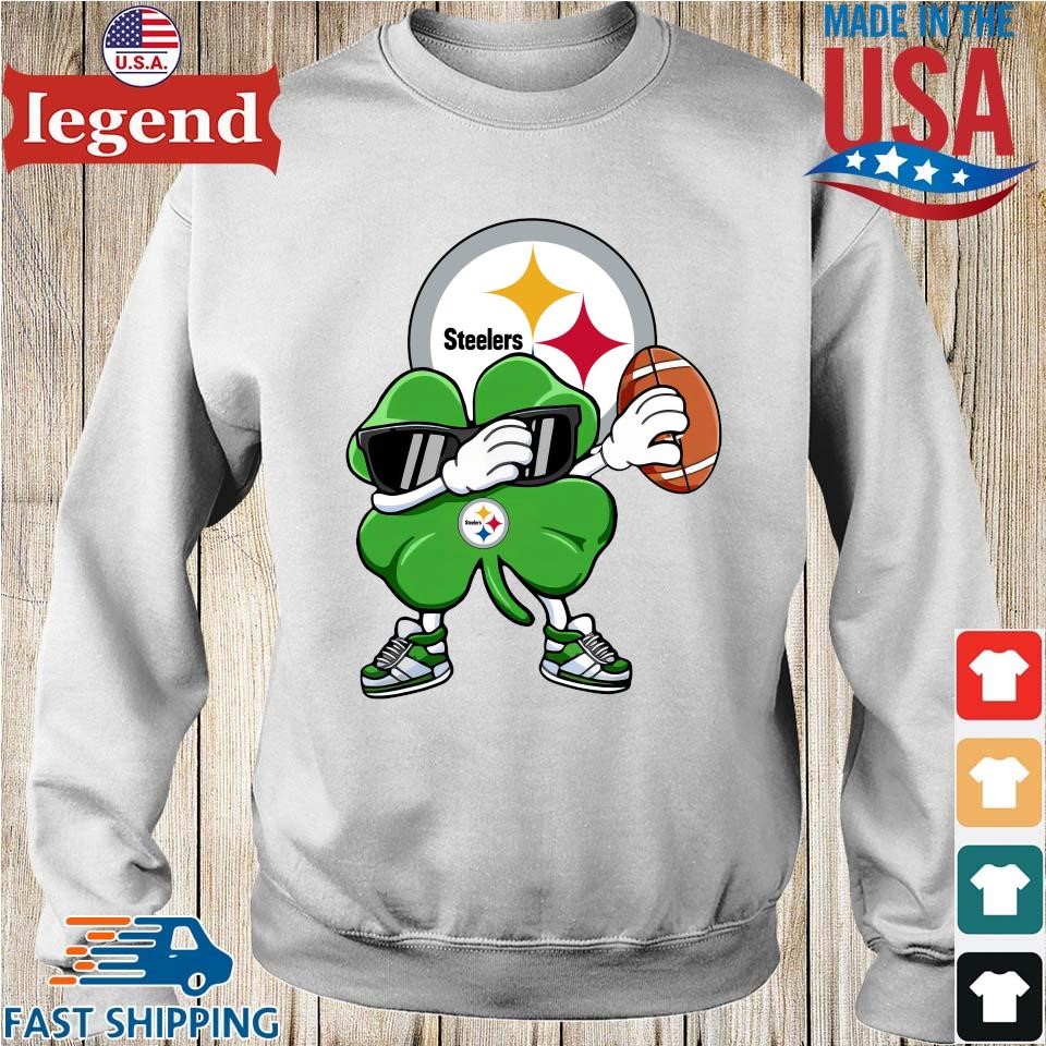 Official Shamrock dabbing Pittsburgh Steelers st patrick day T-shirt,  hoodie, tank top, sweater and long sleeve t-shirt