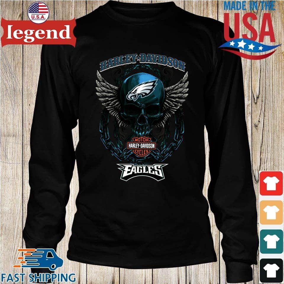 Skull Philadelphia Eagles Shirt - High-Quality Printed Brand