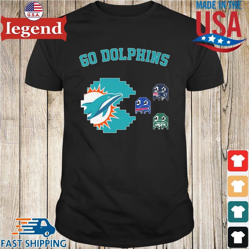 Pacman Miami Dolphins Go Dolphins Buffalo Bills New England Patriots And  New York Jets shirt, hoodie, sweater, long sleeve and tank top