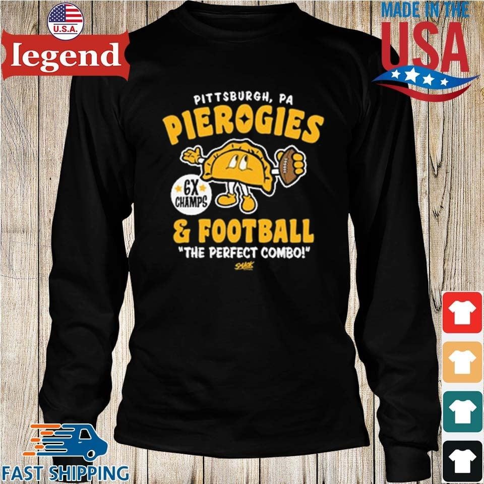 Pierogies and football the perfect combo Pittsburgh Panthers shirt -  Dalatshirt