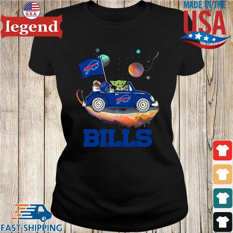 Baby Yoda Driving Car Buffalo Bills T-shirt, hoodie, sweater, long