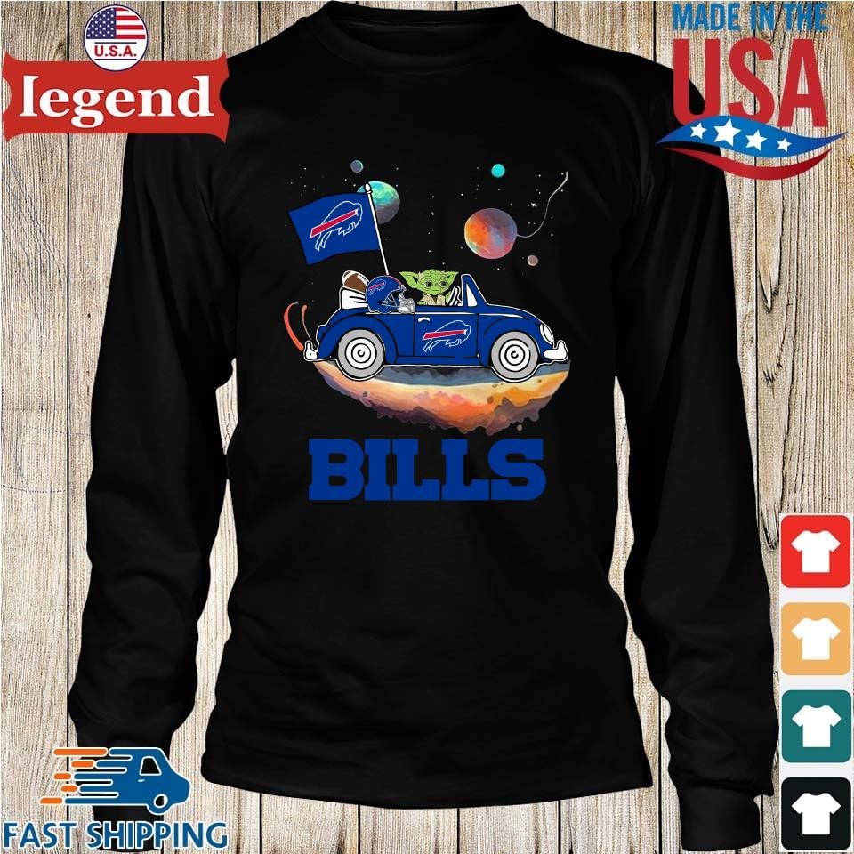 Baby Yoda Driving Car Buffalo Bills T-shirt, hoodie, sweater, long