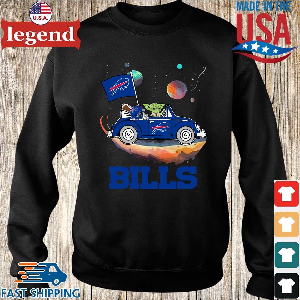 Baby Yoda Driving Car Buffalo Bills T-shirt, hoodie, sweater, long