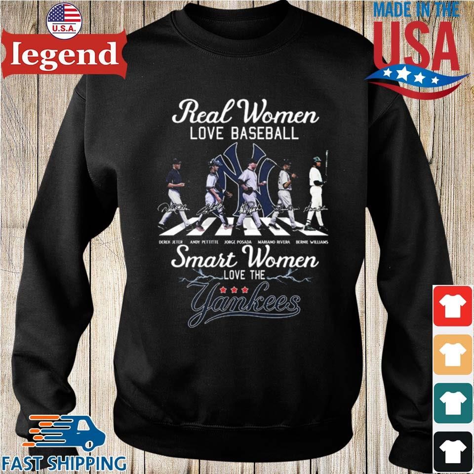 Real Women love Baseball Smart Women love the New York Yankees Abbey road  Signatures shirt, hoodie, longsleeve, sweatshirt, v-neck tee