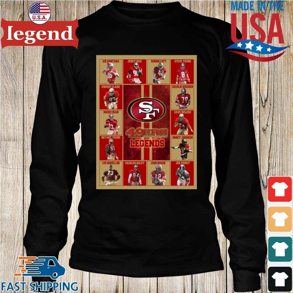 Original 2023 San Francisco 49ers legends all players signatures shirt,  hoodie, sweater, long sleeve and tank top