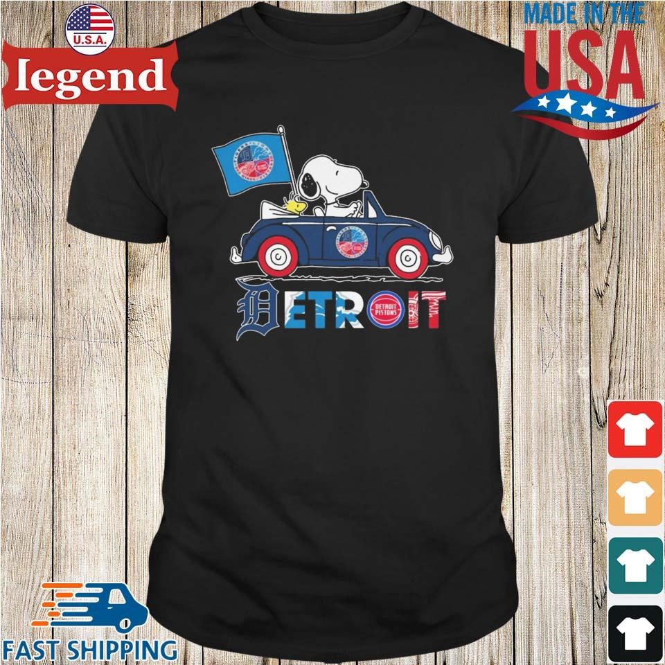 Snoopy And Woodstock Driving Car San Francisco Giants T-Shirt by