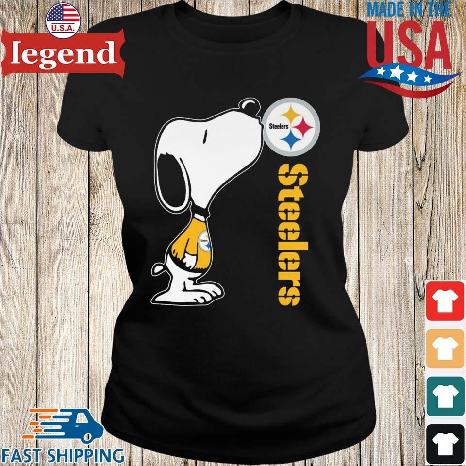 Snoopy Kiss Pittsburgh Steelers Logo 2023 T-shirt,Sweater, Hoodie, And Long  Sleeved, Ladies, Tank Top