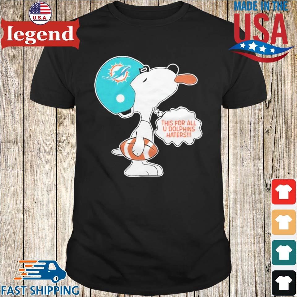 Snoopy miami dolphins shirt, hoodie, sweater, long sleeve and tank top