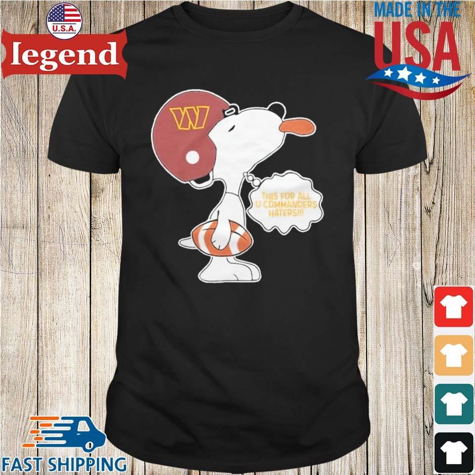 Washington Commanders Snoopy and Charlie Brown with Woodstock cartoon T- shirt, hoodie, sweater, long sleeve and tank top