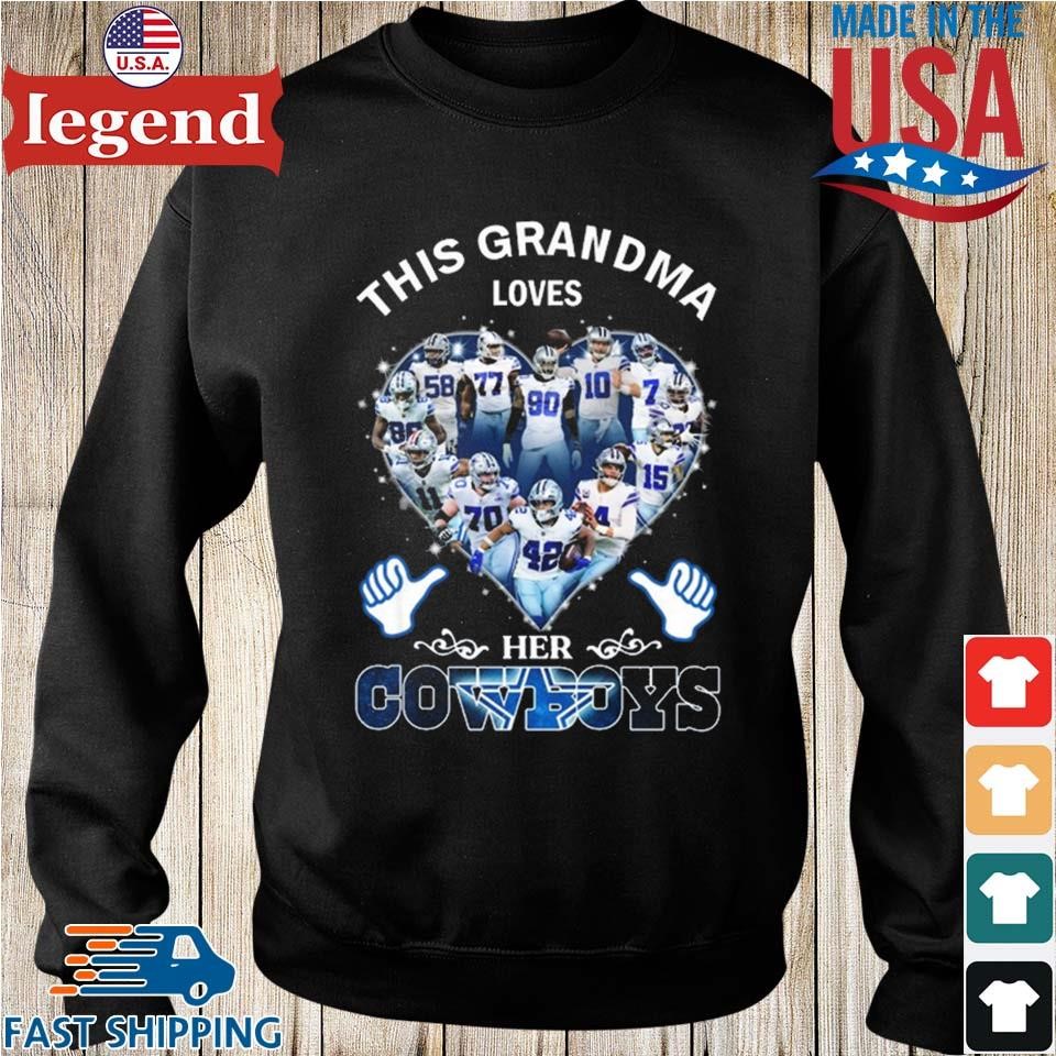 Official this Grandma Loves Dallas Cowboys Heart Players T-Shirt, hoodie,  tank top, sweater and long sleeve t-shirt