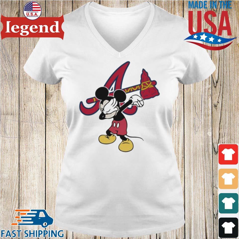 Atlanta Braves MLB Baseball Dabbing Mickey Disney Sports T Shirt -  Freedomdesign