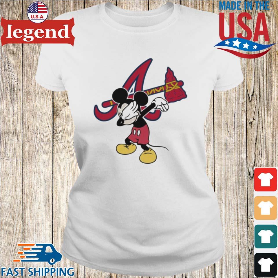 Atlanta Braves MLB Baseball Dabbing Mickey Disney Sports T Shirt -  Freedomdesign